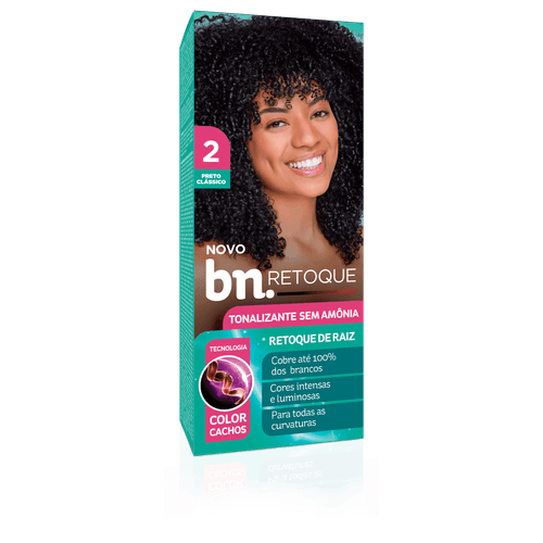 Tonalizante Preto Clássico 2.0 Sem Amônia 90g | bn.Cachos